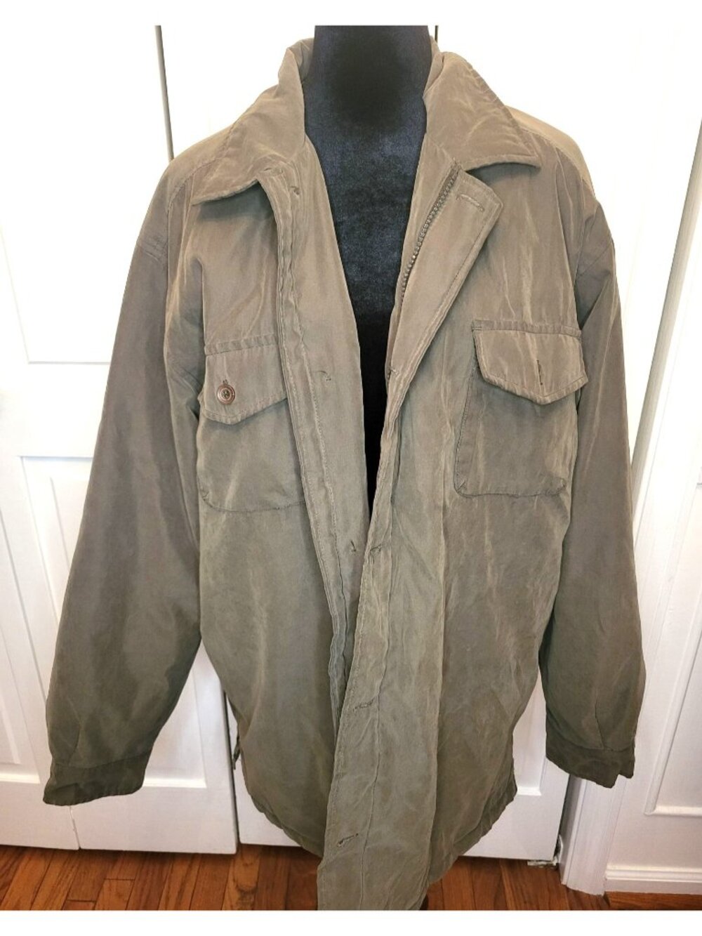 PGA Tour Originals Olive Green Barn Jacket L Microfiber Fall Preppy Western